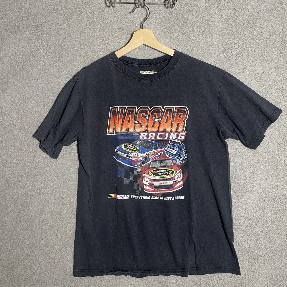 NASCAR Racing Everything Else Is Just A Game Graphic Black T-shirt Mens Large